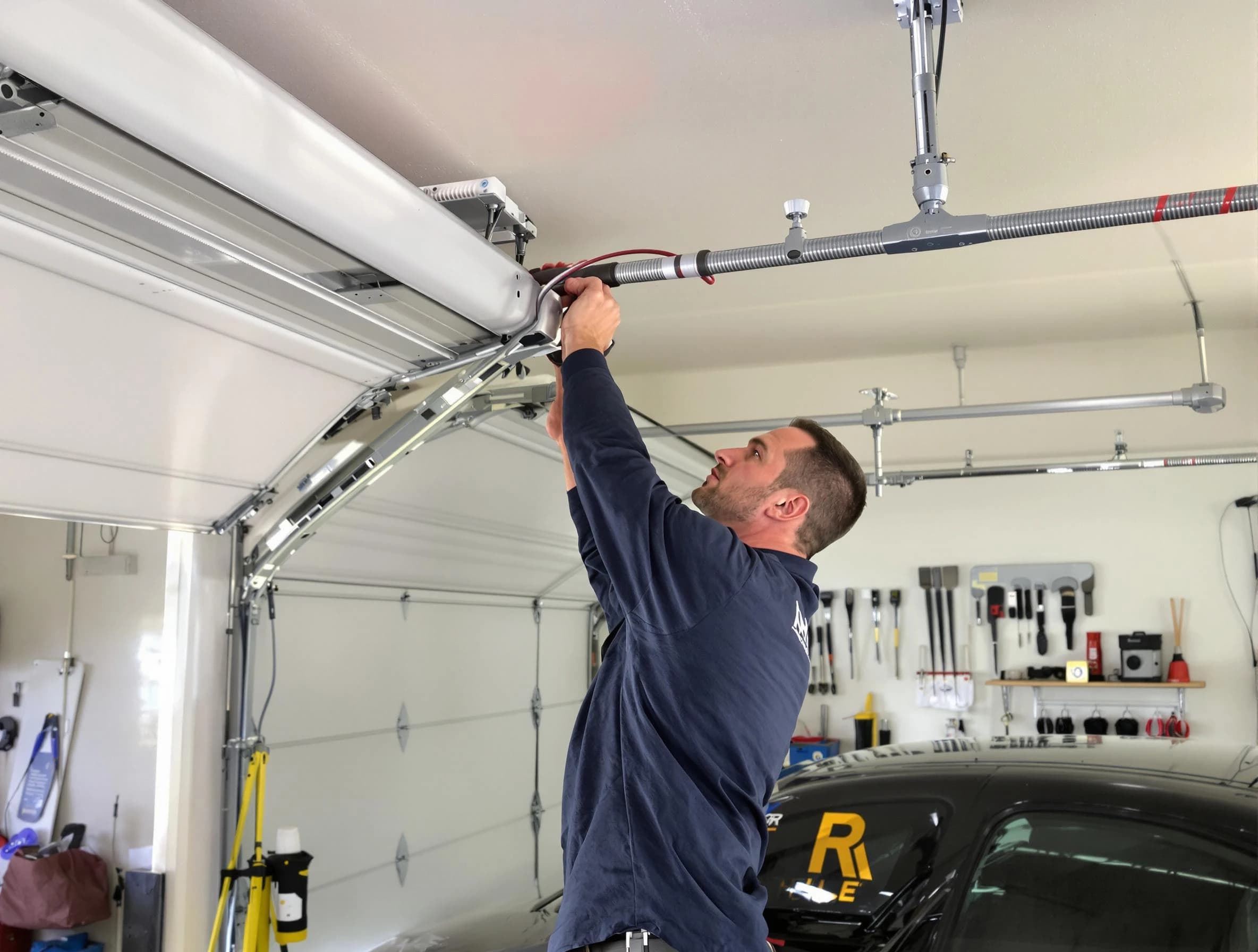 Maricopa Garage Door Repair technician performing garage door cable repair in Maricopa