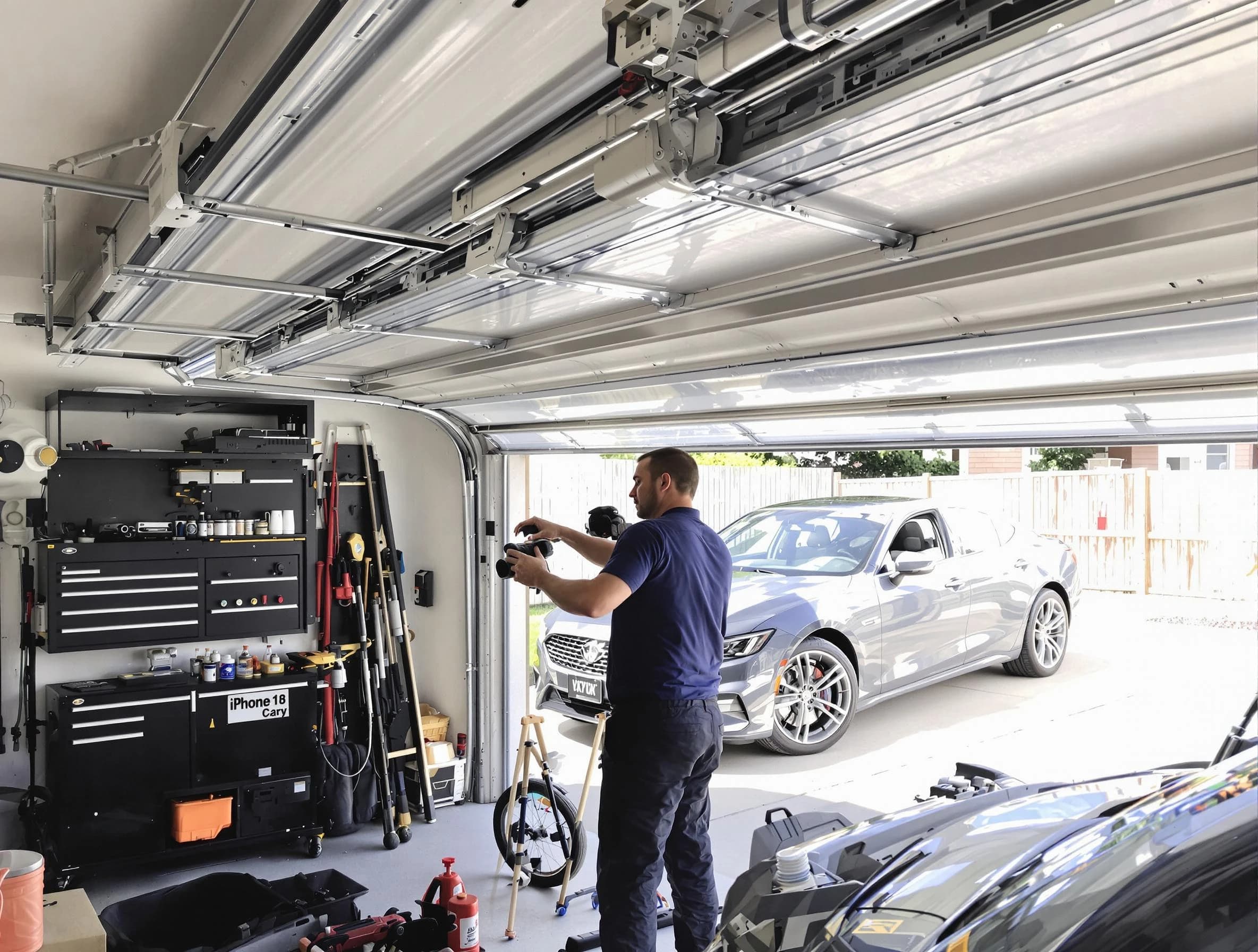 Maricopa Garage Door Repair technician fixing noisy garage door in Maricopa
