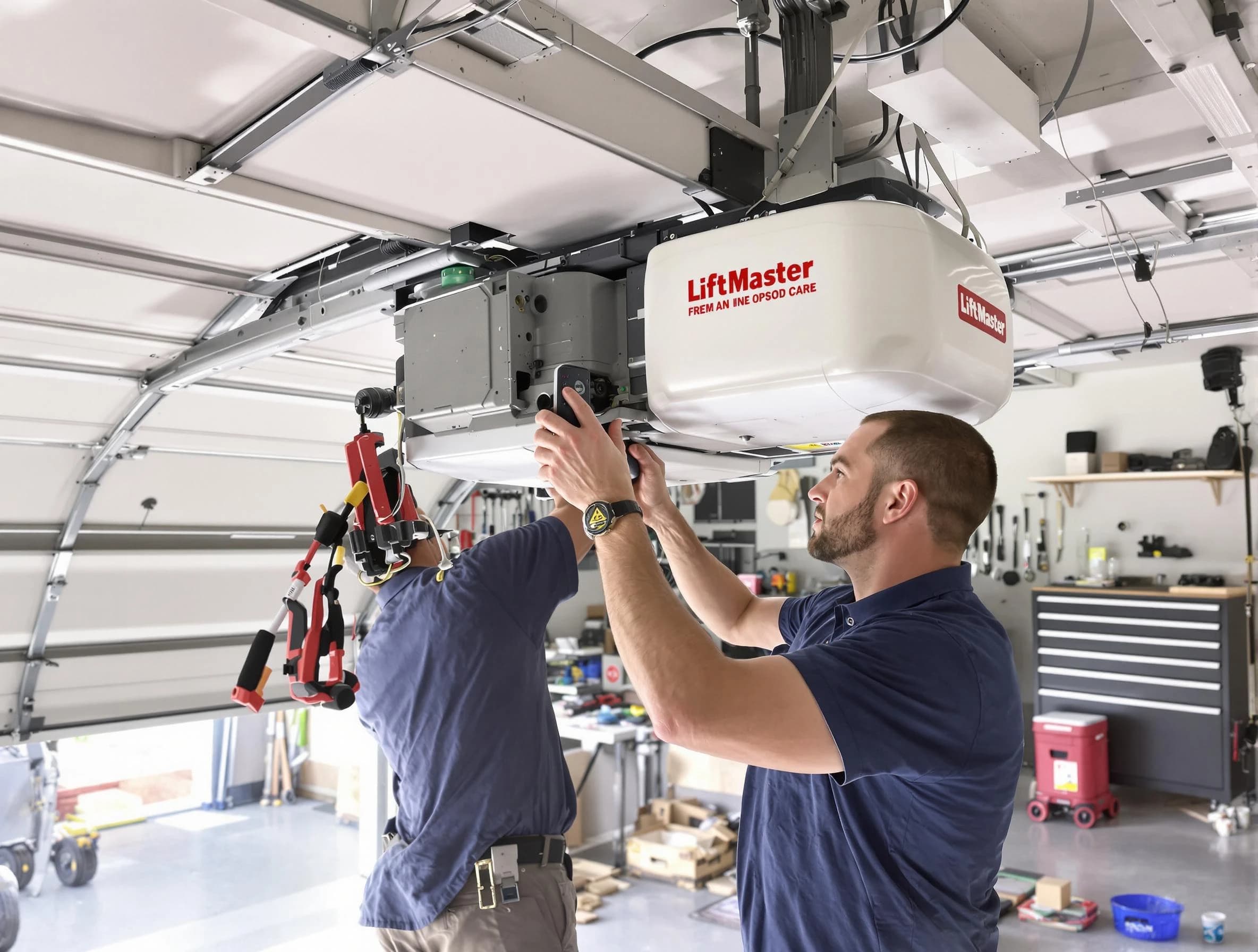 Maricopa Garage Door Repair technician performing advanced diagnostics on garage opener in Maricopa