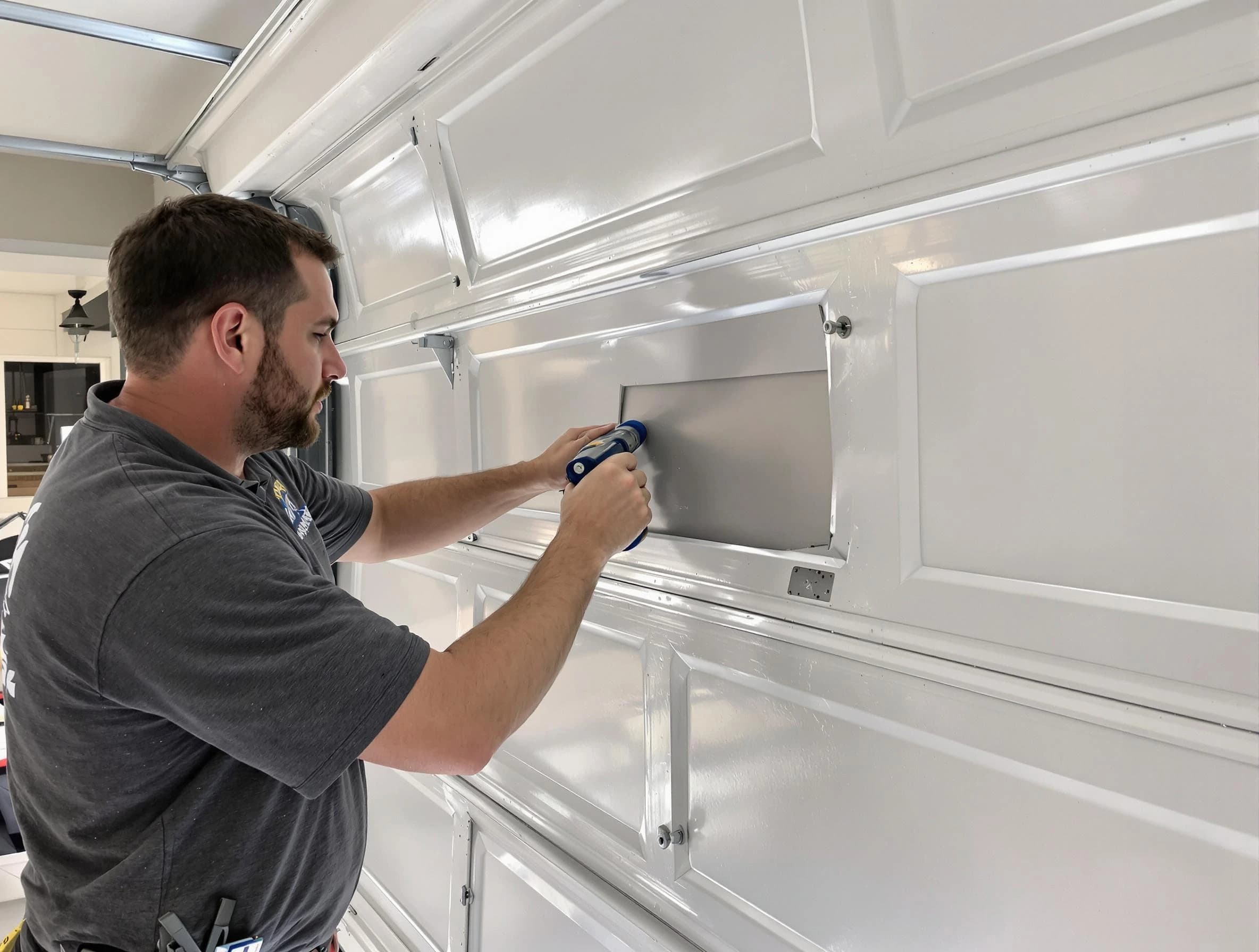 Garage door panel repair by Maricopa Garage Door Repair in Maricopa
