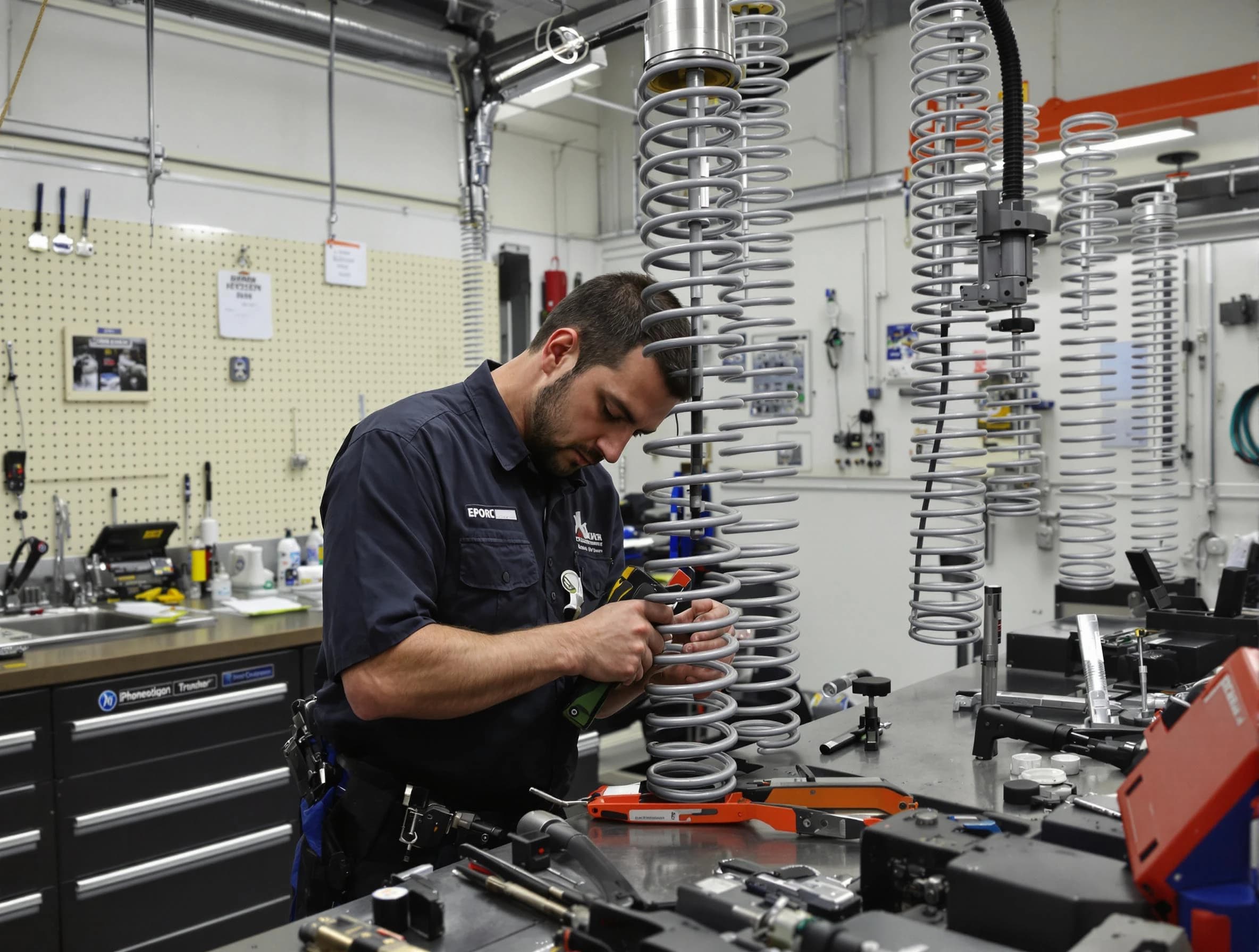 Maricopa Garage Door Repair technician performing spring repair in Maricopa