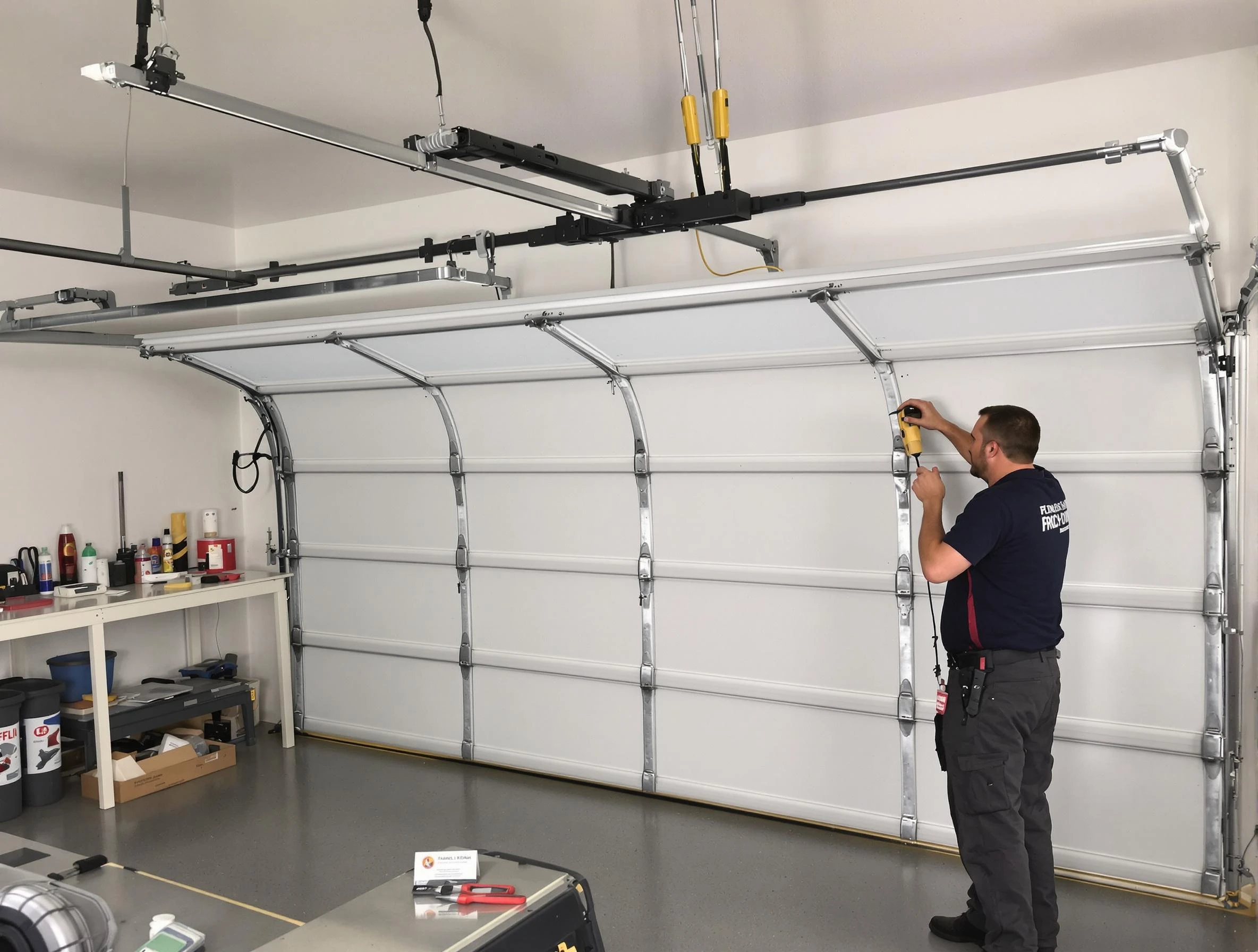 Maricopa Garage Door Repair certified technician performing overhead door system repair in Maricopa